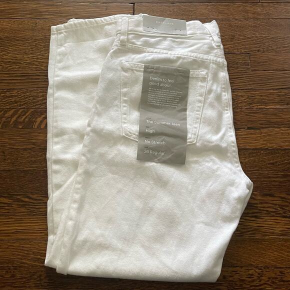 NEW Everlane The Summer Jean in White Size 26 Regular - Picture 2 of 5
